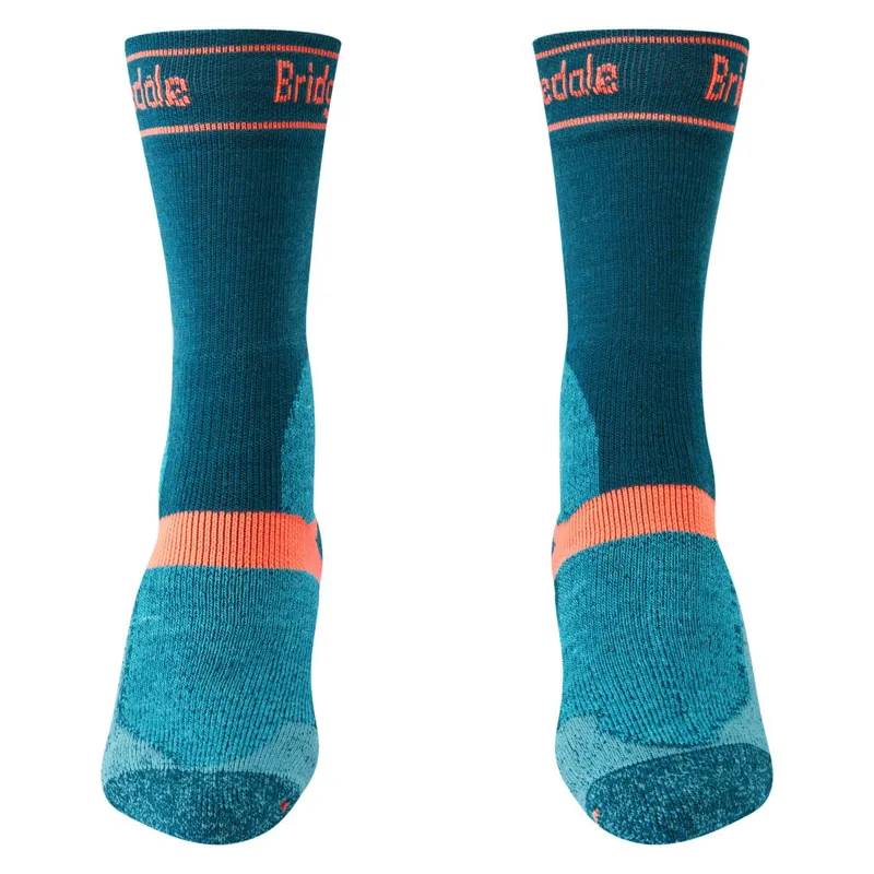 Bridgedale Winter Weight T2 Merino Womens Sport MTB Socks Teal/Sky-1